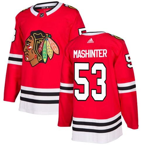 Adidas Men Chicago Blackhawks #53 Brandon Mashinter Red Home Authentic Stitched NHL Jersey